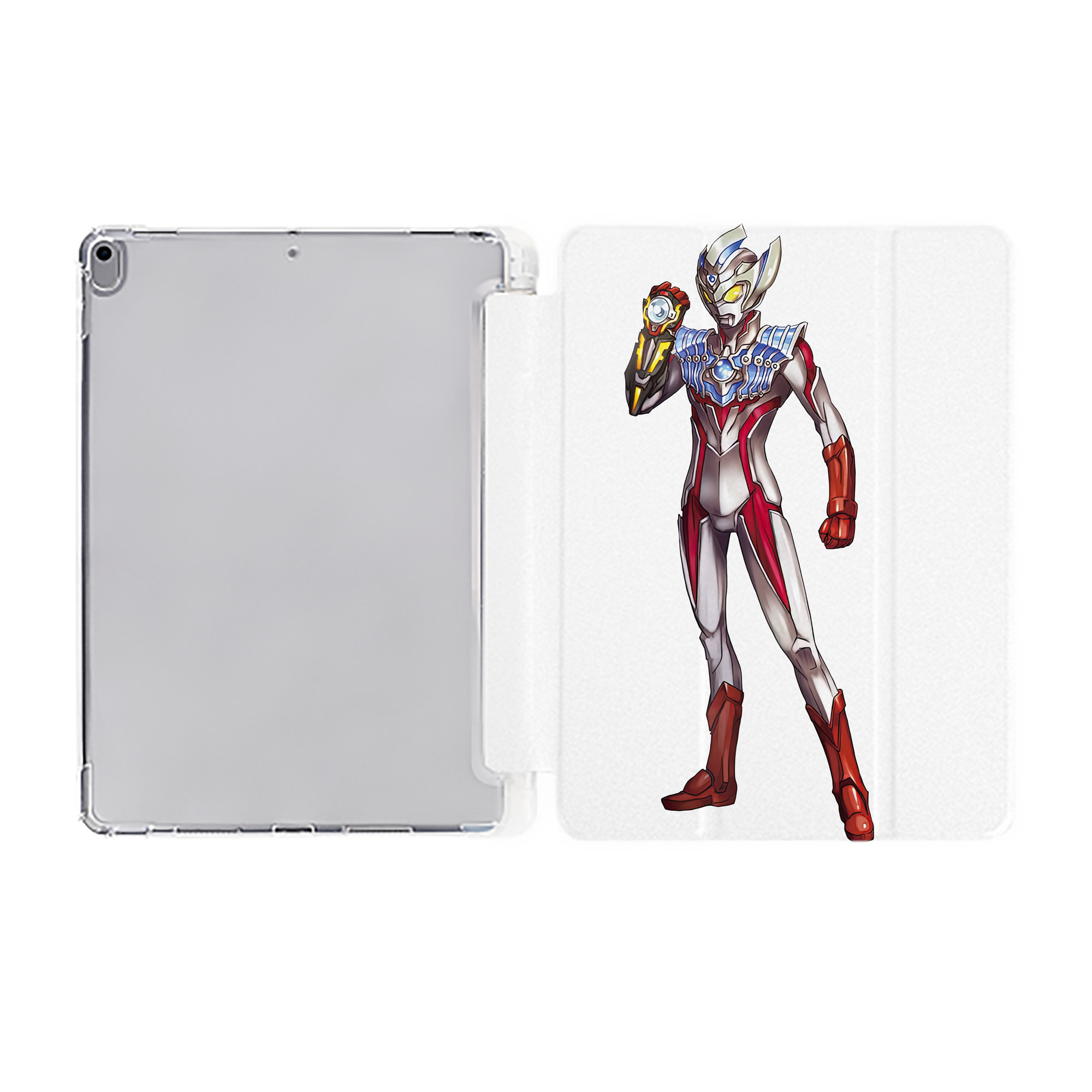（画像用） ウルトラマン Ultraman IPad ケース ペン収納付き 三つ折りスタンド PUレザー×シリコン 対応機種9.5/10.5/10.9インチ